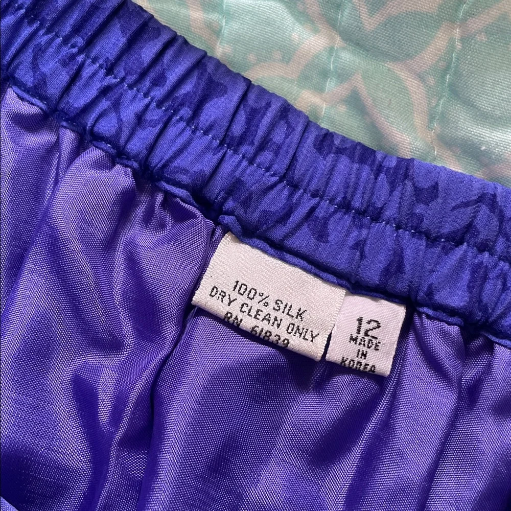 periwinkle, blue and purple pure silk circle skirt